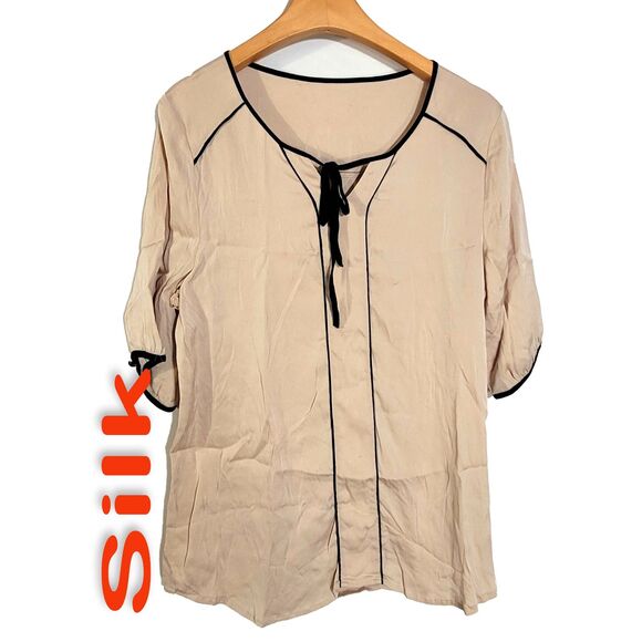 Occasion Tops - Women's Silk Size S M Short Sleeve Top Shirt SBK132